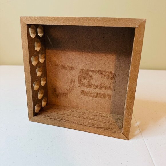 Bee-Themed Block Art With Honeycomb Design Bee Table Decoration Bee Tiered Tray - Picture 3 of 7